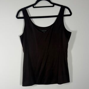 NWOT Ellen Tracy Elegant Brown Silk Tank Top